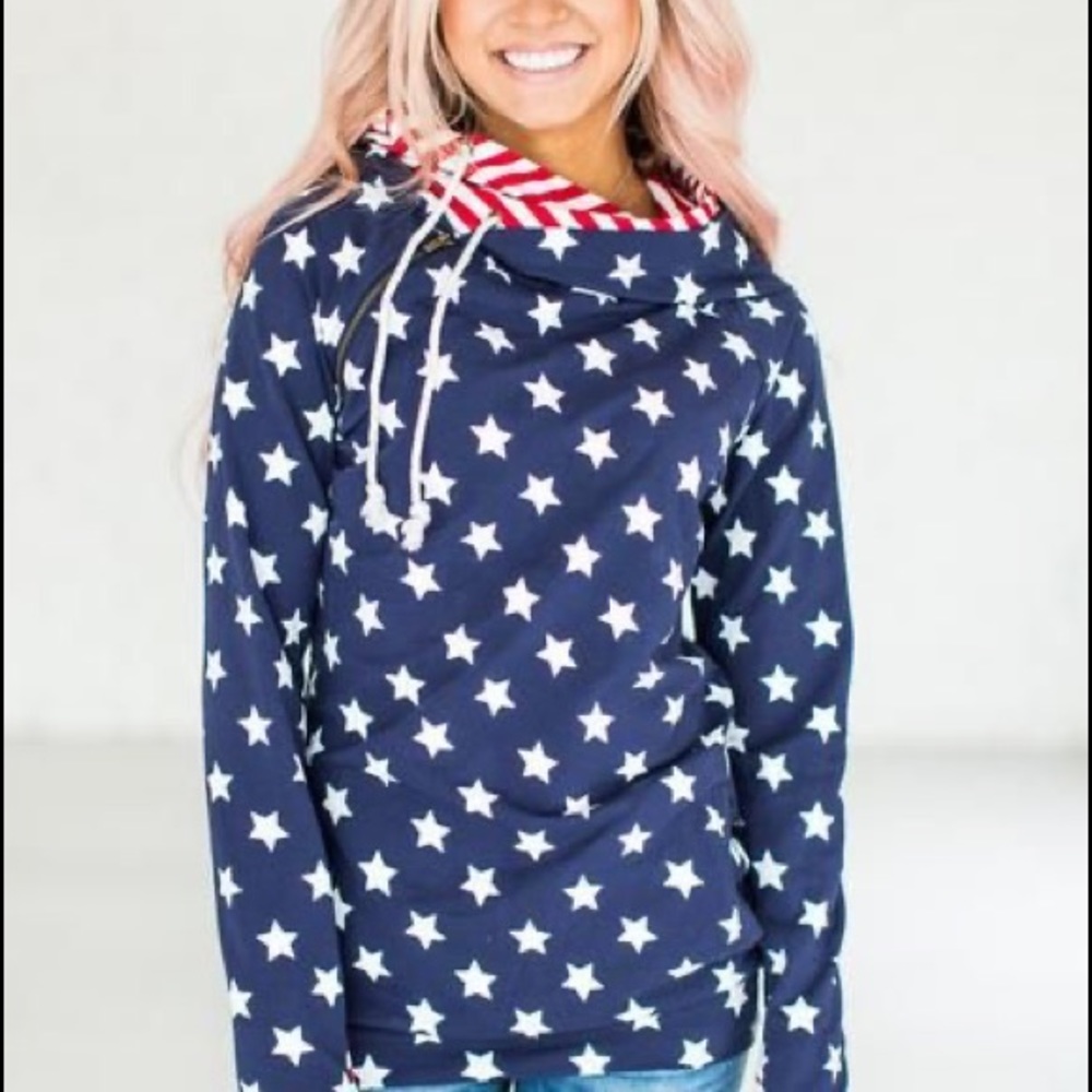 Mindy Mae Market Stars and Stripes Double Hoody